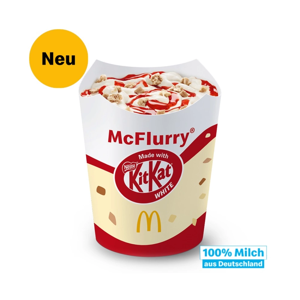 McFlurry® KitKat® White Erdbeersauce – Produktabbildung